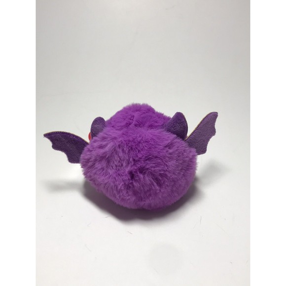 Ty Beanie Balls Puffies HASTIE the Halloween Purple Bat 4" Plush Stuffed Animal - Picture 3 of 9